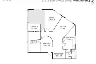 Suite 5, 57A Buena Vista Drive Montmorency VIC 3094 - Floor Plan 1