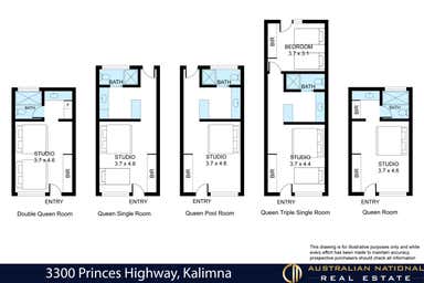 Ocean Views Motel Lakes Entrance, 3300 Princes Hwy Kalimna VIC 3909 - Floor Plan 1