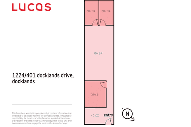 1224/401 Docklands Drive Docklands VIC 3008 - Floor Plan 1