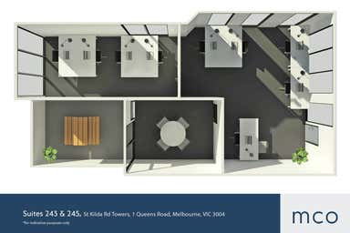 St Kilda Rd Towers, Suites 243 & 245, 1 Queens Road Melbourne VIC 3004 - Floor Plan 1