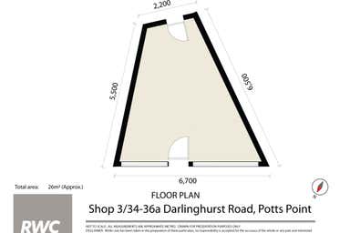 Shop 3, 34-36A Darlinghurst Road Potts Point NSW 2011 - Floor Plan 1