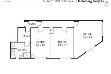 1/108 Bell Street Heidelberg Heights VIC 3081 - Floor Plan 1