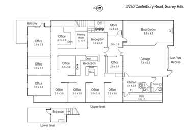 Level 1, 250 Canterbury Road Surrey Hills VIC 3127 - Floor Plan 1