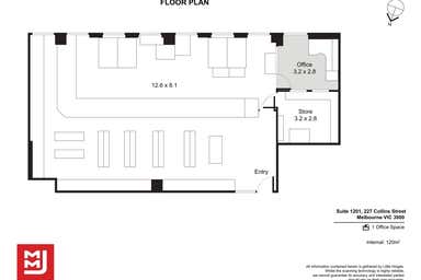 1201/227 Collins Street Melbourne VIC 3000 - Floor Plan 1