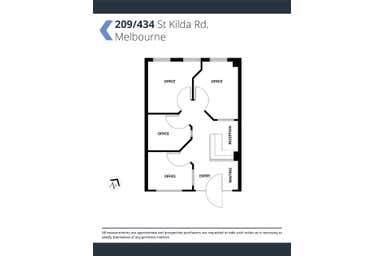 209/434 St Kilda Rd. Melbourne VIC 3004 - Floor Plan 1