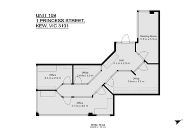 Suite 109, 1 Princess Street Kew VIC 3101 - Floor Plan 1