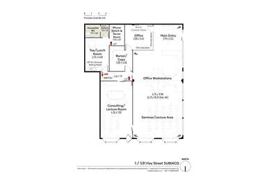 1/531 Hay Street Subiaco WA 6008 - Floor Plan 1