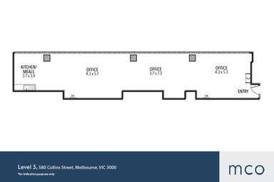 Level 3, 580 Collins Street Melbourne VIC 3000 - Floor Plan 1