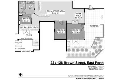 Unit 22, 128 Brown Street East Perth WA 6004 - Floor Plan 1