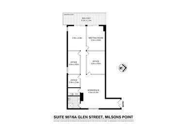 907/6A Glen Street Milsons Point NSW 2061 - Floor Plan 1