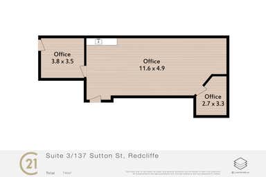 PHOENIX HOUSE, Upstairs 3/137 Sutton Street Redcliffe QLD 4020 - Floor Plan 1