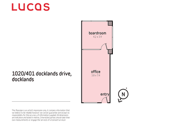 1020/401 Docklands Drive Docklands VIC 3008 - Floor Plan 1