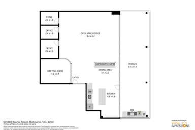 601/488 BOURKE STREET Melbourne VIC 3000 - Floor Plan 1