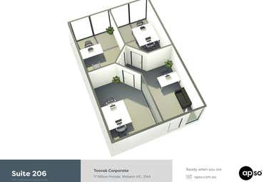 Toorak Corporate, Suite 206, 17-32 Milton Parade Malvern VIC 3144 - Floor Plan 1