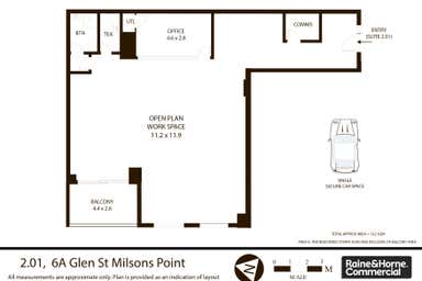 201/6a Glen Street Milsons Point NSW 2061 - Floor Plan 1