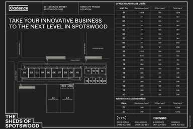 The Sheds of Spotswood, 25-67 Craig Street Spotswood VIC 3015 - Floor Plan 1