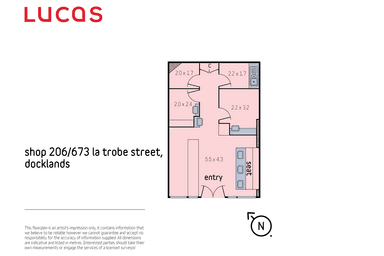 Shop 206, 673 La Trobe Street Docklands VIC 3008 - Floor Plan 1