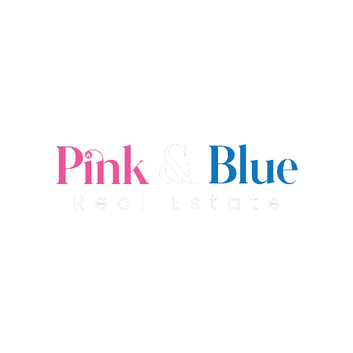 Pink and Blue Real Estate - ROCKBANK logo