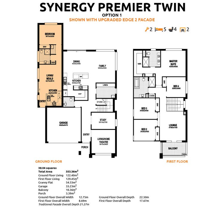 Synergy Premier Twin Home Design & House Plan by Masterton Homes