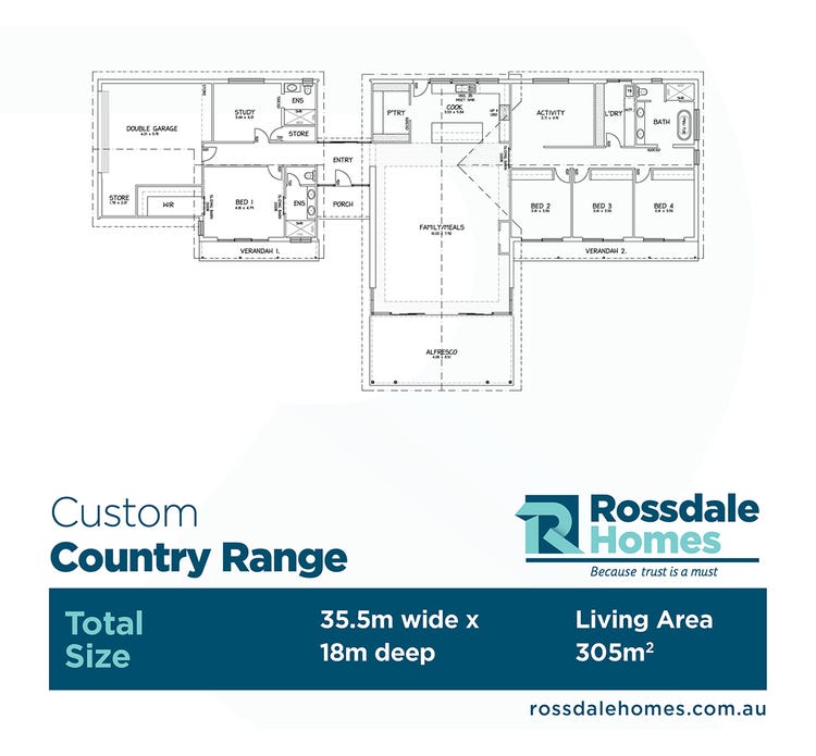 Inglewood - Custom Country Home Design & House Plan by Rossdale Homes