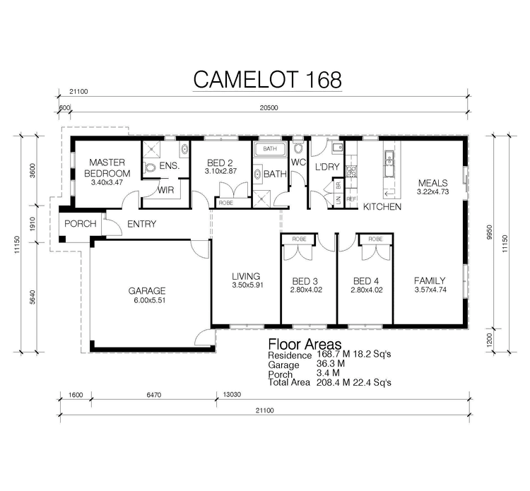 Camelot 168 Home Design & House Plan by Frenken Homes Pty Ltd - Cranbourne
