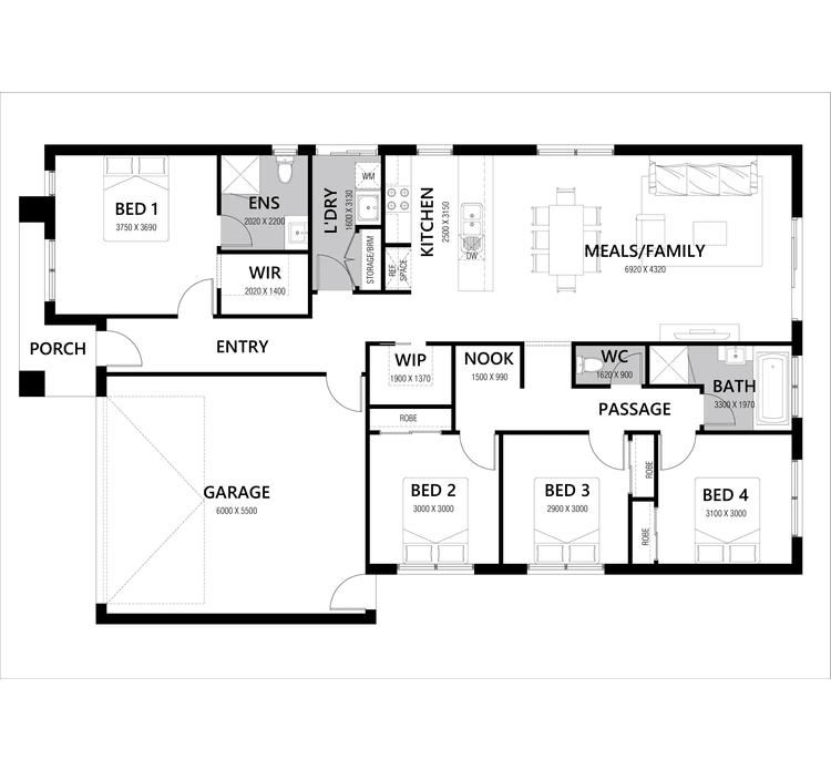 Wynn 19 (suits 12.5m lot) Home Design & House Plan by H & L Victoria
