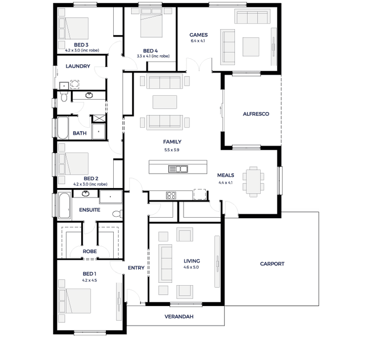 Inverness Alfresco Home Design & House Plan by Hickinbotham