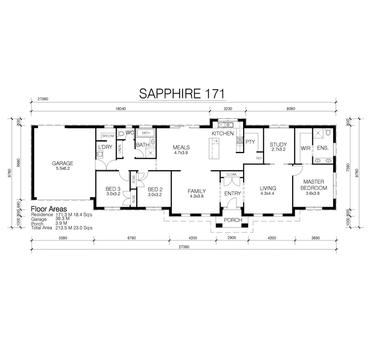 Sapphire 171 Home Design & House Plan by Frenken Homes Pty Ltd - Cranbourne