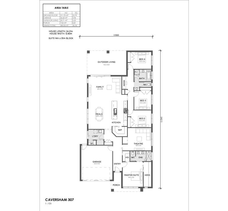 The Caversham 307 Home Design & House Plan by SJD Homes