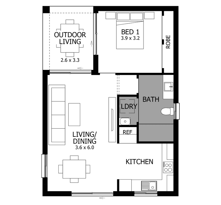 One Bedroom Granny Flat Floor Plans Granny Flats & Cabins Mecano — free download