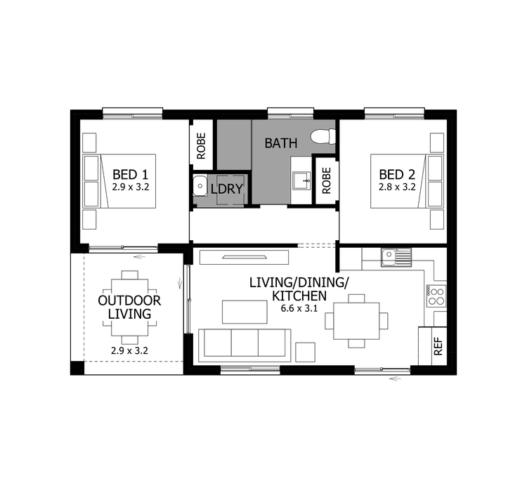 Banksia Granny Flat with 2 Bedrooms