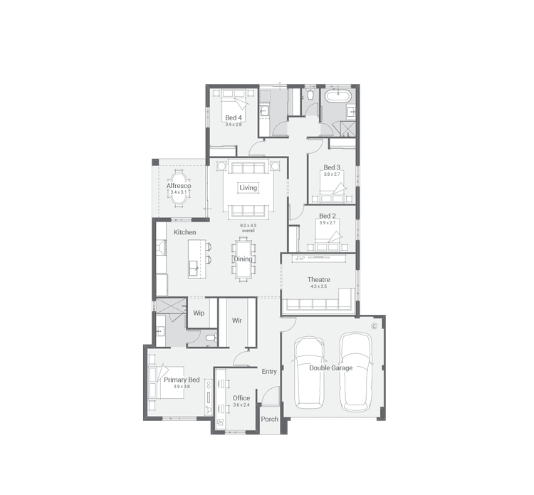 Oriana Home Design & House Plan by Dale Alcock Homes