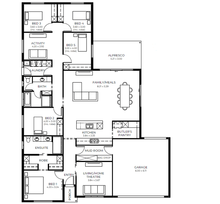 Amber Home Design & House Plan by SA Housing Centre