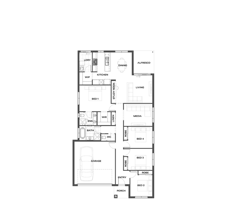 Morton 217 Home Design & House Plan by Arista Homes