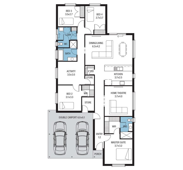 Baltimore Home Design House Plan By SA Housing Centre