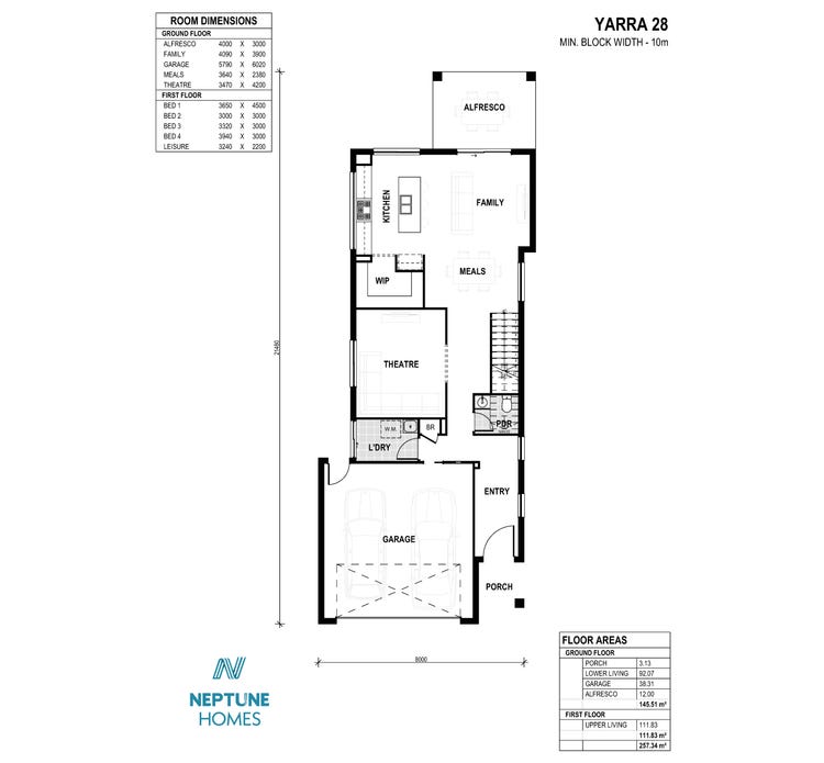 Yarra 28 Home Design & House Plan by Neptune Homes