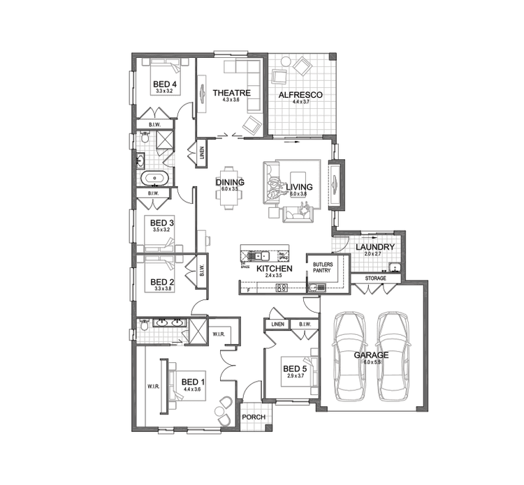 Azalea 5.1 Home Design & House Plan by New Living Homes