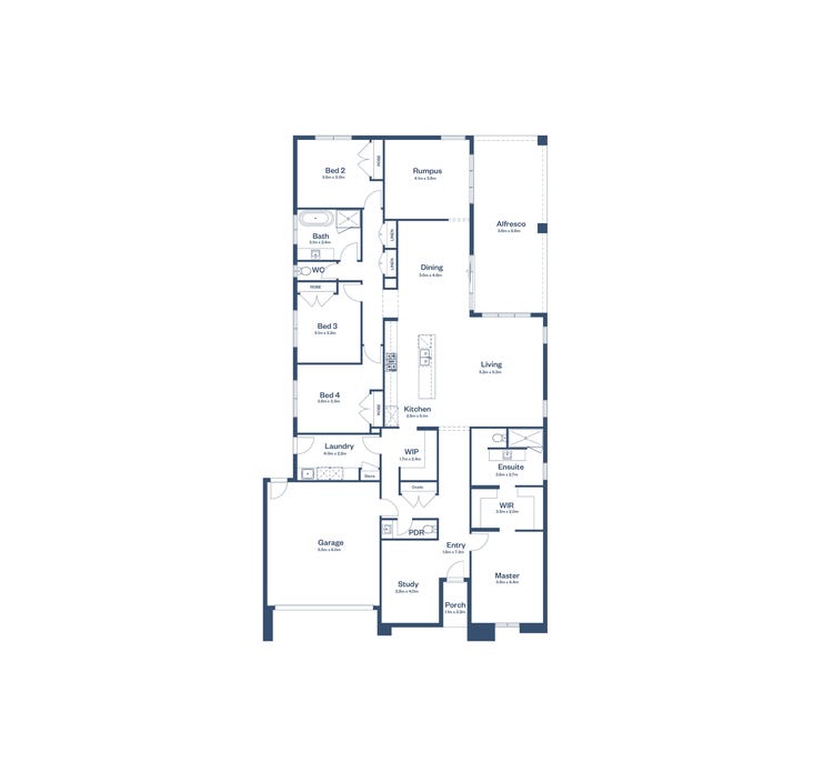 The Linear Floor Plan – One Story House Plans – GOVREZ