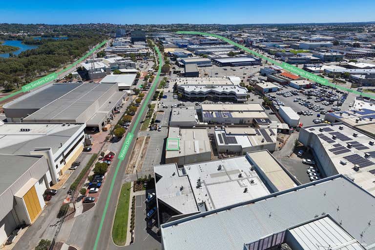 Aerial view of commercial and industrial businesses in Osborne Park