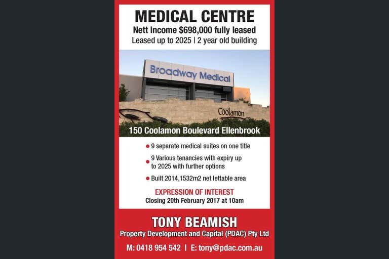 Broadway Medical Centre, 150 Coolamon Boulevard Ellenbrook WA 6069 - Image 1