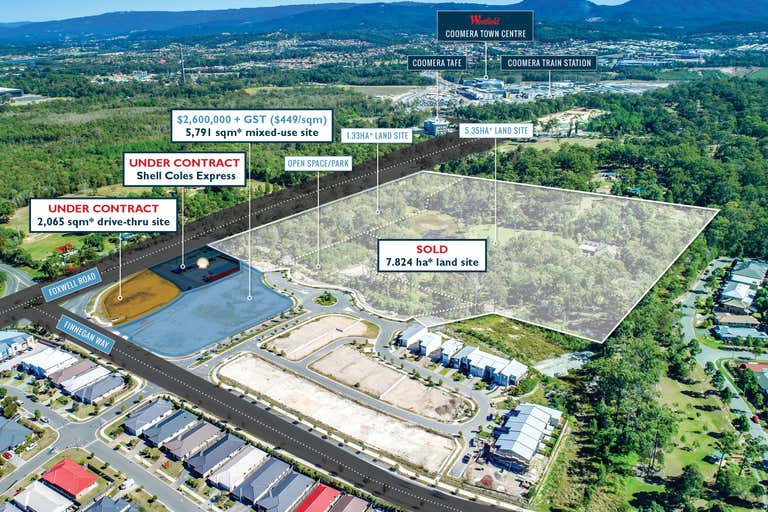 Commercial Land For Sale , 215 - 233 Foxwell Road Coomera QLD 4209 - Image 1