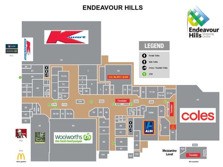 Endeavour Hills Shopping Centre, 78 Heatherton Road, Endeavour Hills, VIC 3802, Shop & Retail